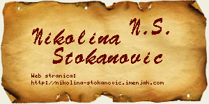 Nikolina Stokanović vizit kartica